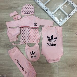 NEW Baby Girl Adidas 7-piece set (0-3 months)